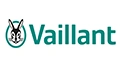 Partnerlogo VAILLANT für Heiztechnik, mit Produkten wie Luft-Wasser- und Sole-Wasser-Wärmepumpen, Gas-Brennwertthermen, Solarthermieanlagen sowie Hybrid- und Lüftungssystemen